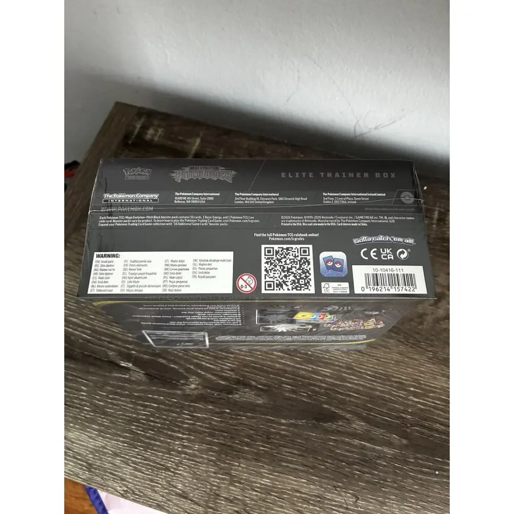 Pokemon Mega Evolution Pitch Black Elite Trainer Box Factory Sealed